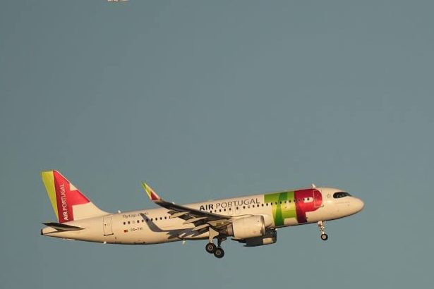 TAP Air Portugal aircraft in flight
