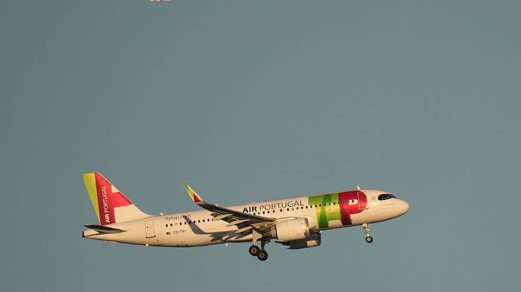 TAP Air Portugal aircraft in flight
